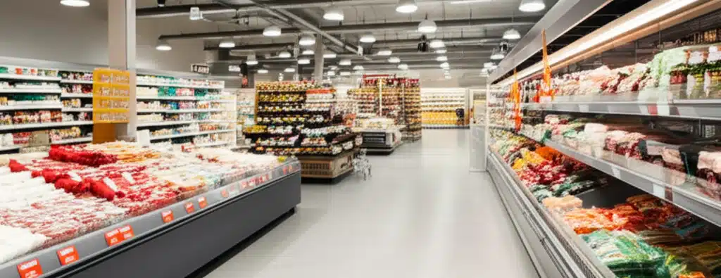 Supermarket og dagligvarebutikk i Årnes sentrum