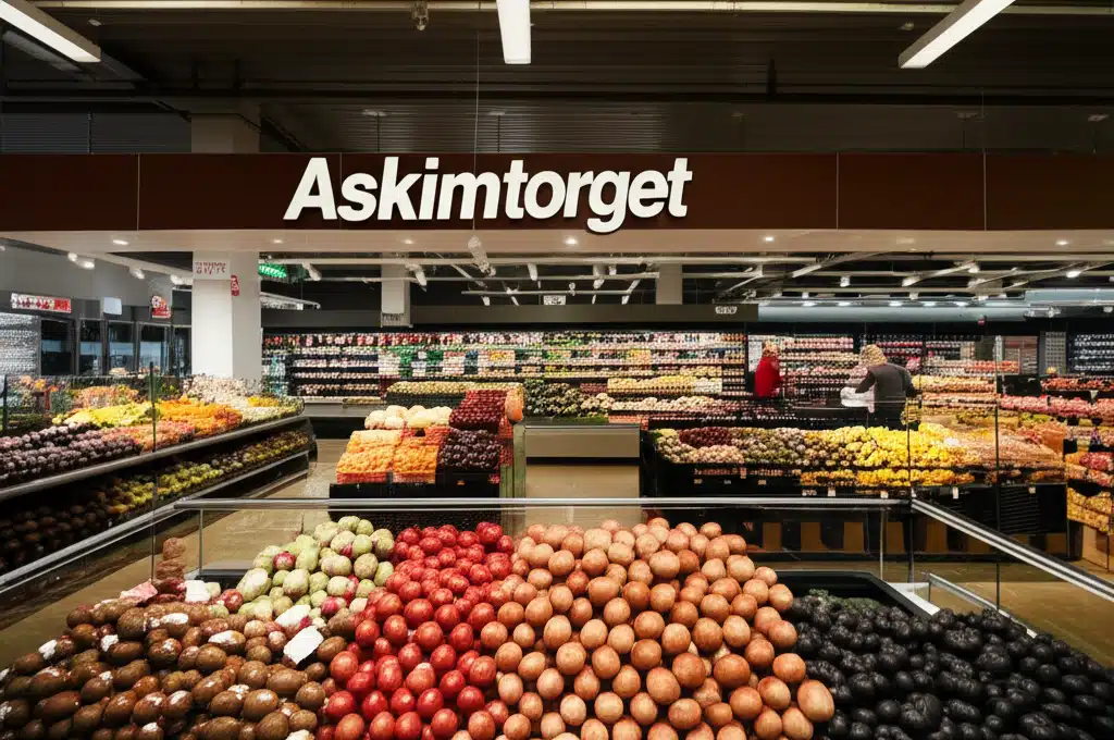 Askimtorget 1 Askimtorget: Utsikt over torget og byens liv i Askim, Norge