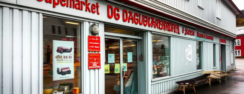 Supermarket og dagligvarehandel i Balestrand sentrum