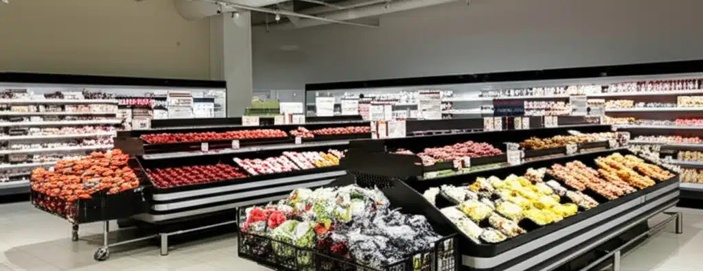 Supermarket i Bamble sentrum med dagligvarer og tilbud