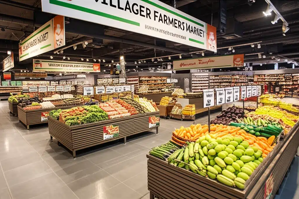 VILLAGER FARMERS MARKET- formerly Delight Big Bazaar 1 Bonde marked VILLAGER FARMERS MARKET - tidligere Delight Big Bazaar