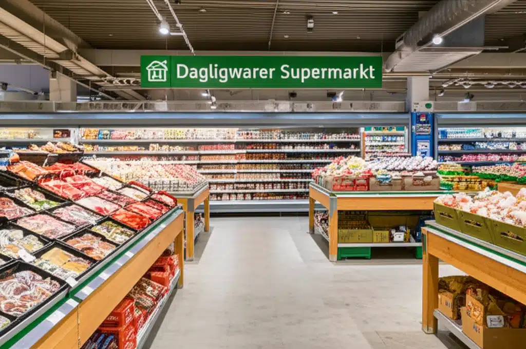 Dagligwarer Supermarkt 1 Dagligvarer Supermarkt: Nærmatbutikk med ferske produkter