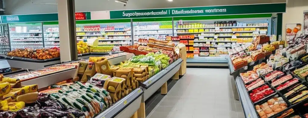 Supermarket og dagligvarehandel i Eikelandsosen sentrum