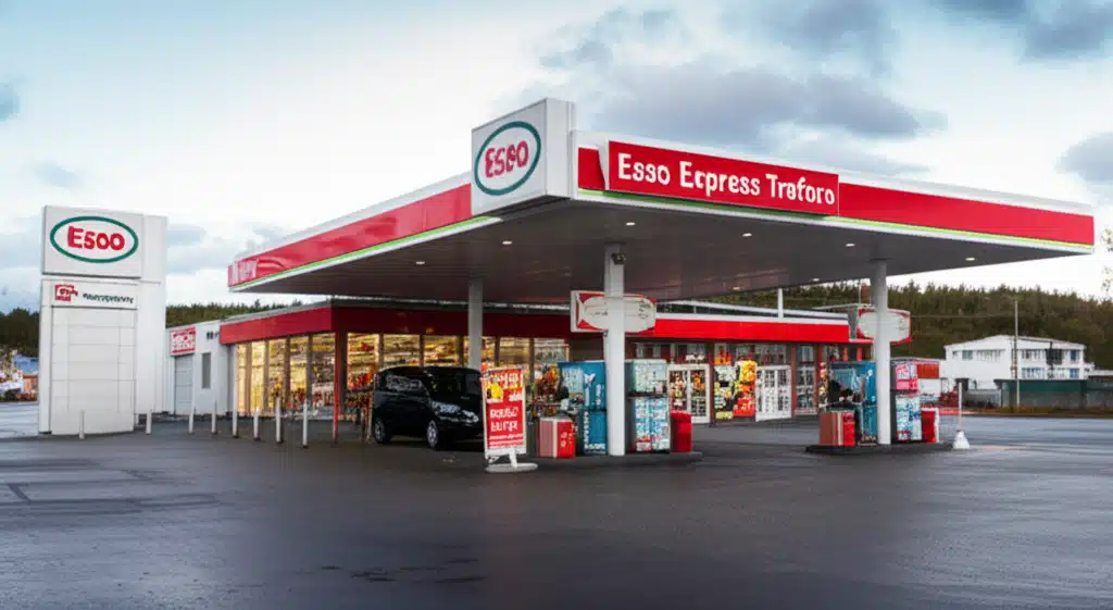 Esso Express Trofors: Bensinstasjon og Butikk i Trofors, Norge