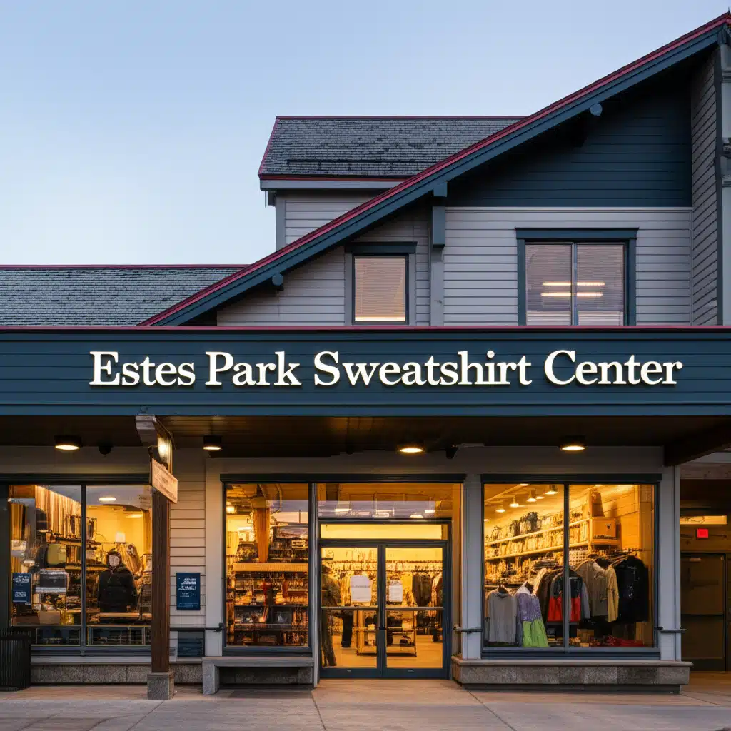 Estes Park Sweatshirt Center 1 Estes Park Sweatshirt Center - Koselige trøyer fra Colorado