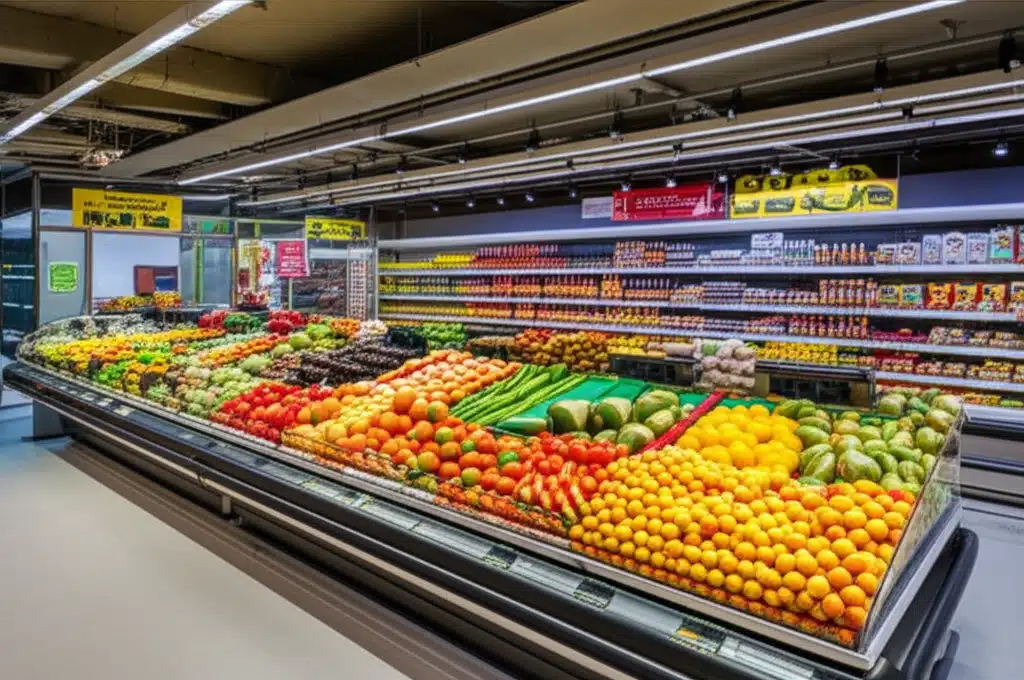 Etnisk matvarebutikk med internasjonale spesialiteter og produkter