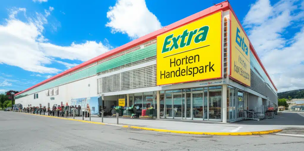 Extra Horten Handelspark 1 Extra Horten Handelspark: Butikker, Restauranter og Mer
