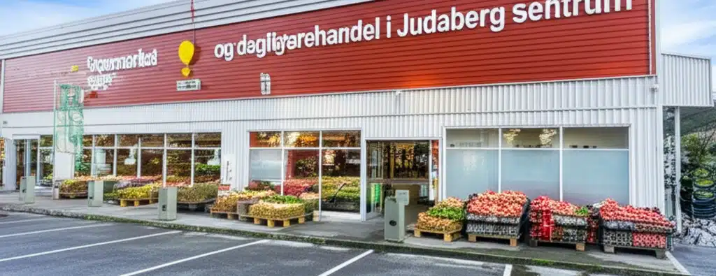 Supermarket og dagligvarehandel i Judaberg sentrum
