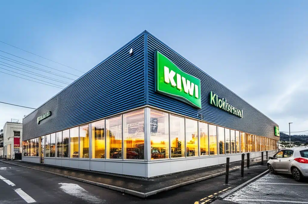 KIWI Klokkersund 1 KIWI Klokkersund: Nærbutikk og dagligvarehandel i nabolaget