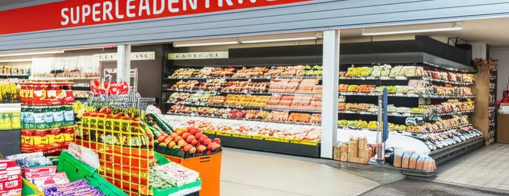 Supermarket og handlealternativer i Larkollen sentrum