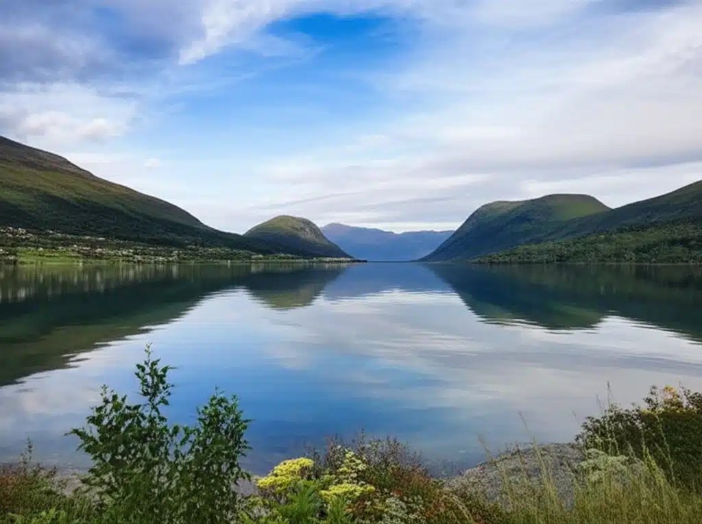 Lauvsnesvatnet 1 Lauvsnesvatnet: Fantastisk natur og pittoreske utsikt i Norge