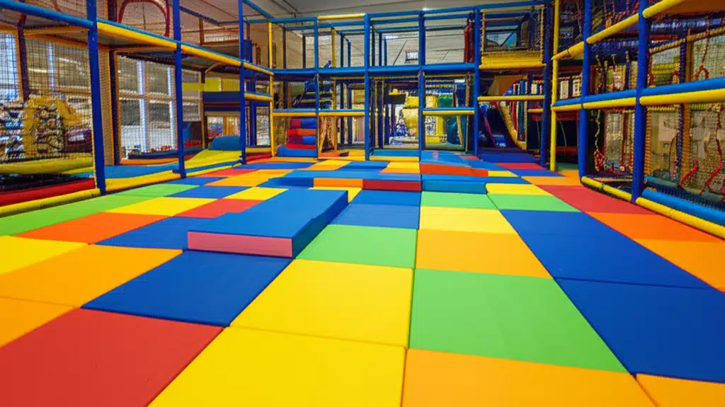 Lekebingen 1 Lekebing med fargerike klosser for barn: Lekebingen i aksjon