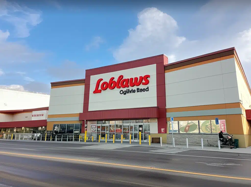 Loblaws butikk på Ogilvie Road: Inngang og beliggenhet