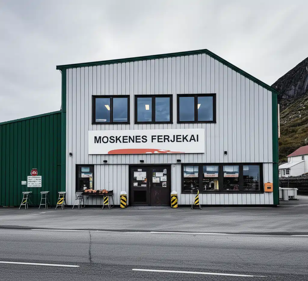 Moskenes ferjekai 1 Moskenes ferjekai: Utrolig utsikt over havna i Lofoten