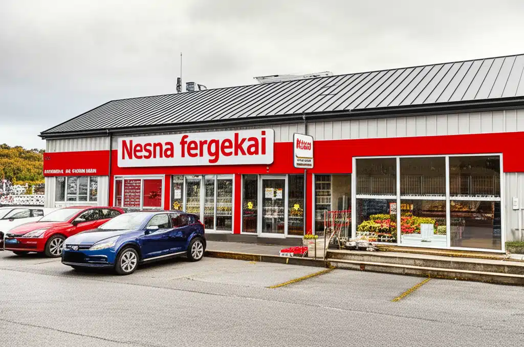 Nesna fergekai 1 Nesna fergekai: Båthavn og fergeaktivitet i vakker nordnorsk natur