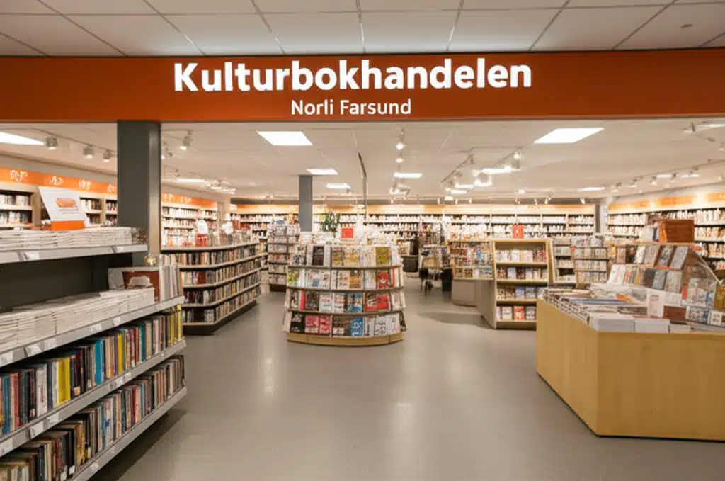 Kulturbokhandelen Norli Farsund 1 Norli Farsund: Kulturbokhandel og litterær møteplass