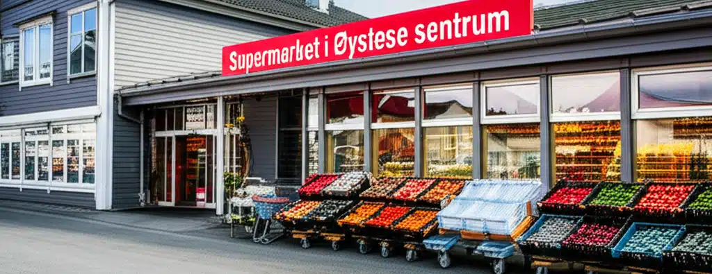 Supermarket i Øystese sentrum