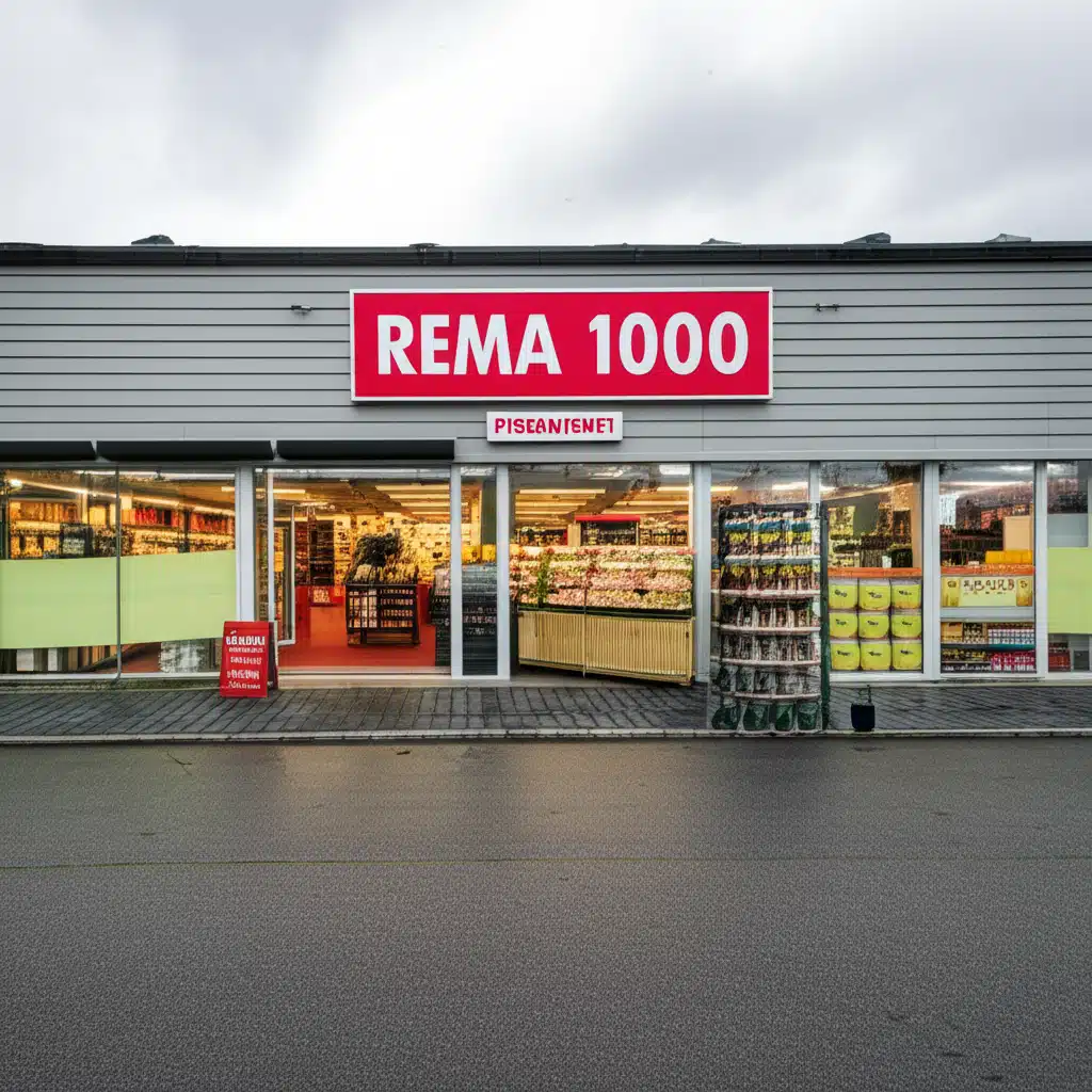 REMA 1000 PIRSENTERET 1 REMA 1000 presentasjon: Et nærbilde av vårt varemerke