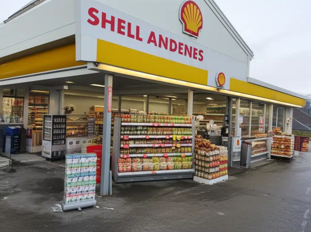 SHELL ANDENES 1 Shell Andenes: Fantastisk utsikt over havna i Nordland