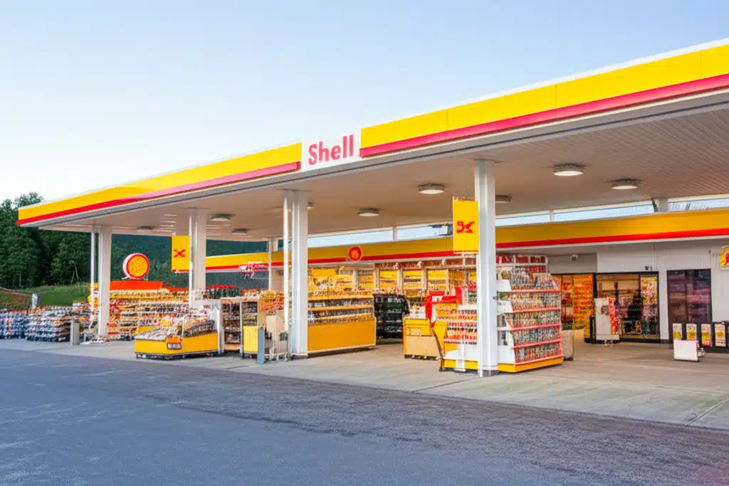 Shell Halsøy 1 Shell-stasjonen på Halsøy: Bensin og tjenester