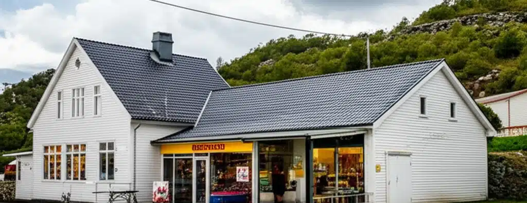 Supermarket og dagligvarehandel i Skjærhalden sentrum