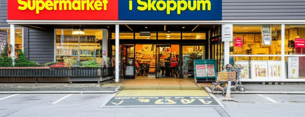 Supermarket i Skoppum sentrum
