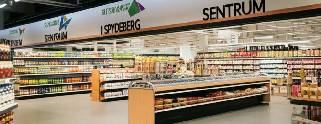 Supermarket i Spydeberg sentrum
