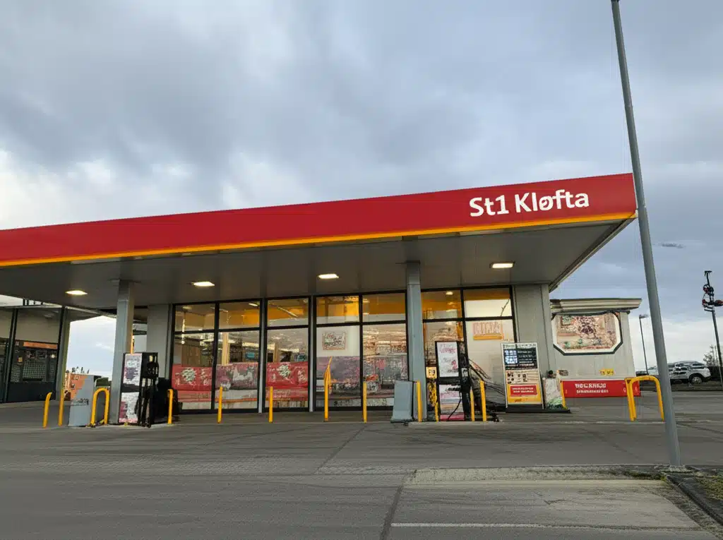 St1 Kløfta 1 St1 Kløfta: Bensinstasjon og tjenester i Kløfta, Norge