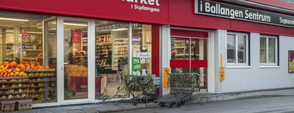 Supermarket i Ballangen sentrum