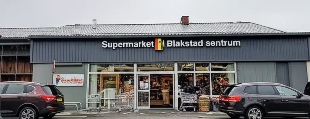 Supermarket i Blakstad sentrum