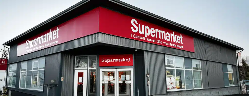 Supermarket i Gladstad sentrum – handle sentralt