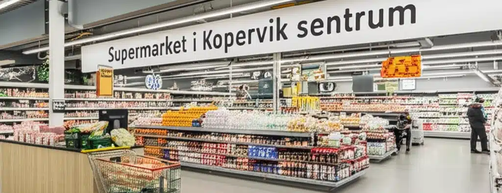Supermarket i Kopervik sentrum