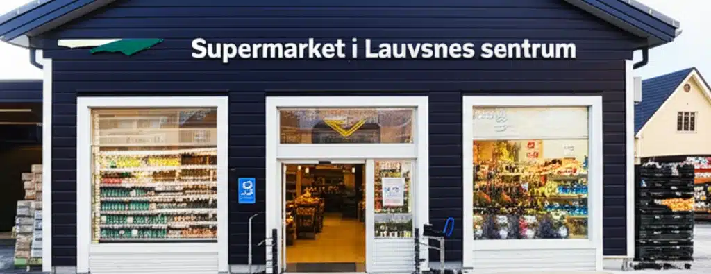Supermarket i Lauvsnes sentrum