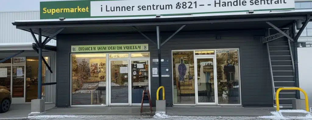 Supermarket i Lunner sentrum – Handle sentralt