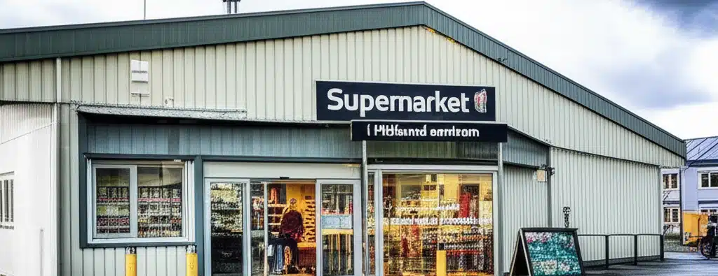 Supermarket i Midsund sentrum