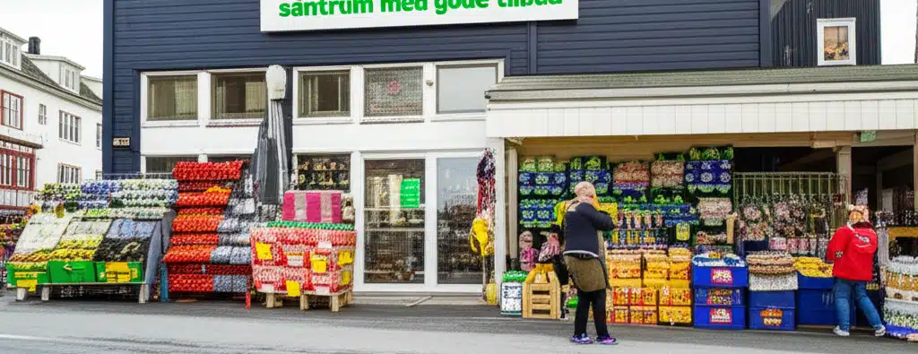 Supermarket i Moskenes sentrum med gode tilbud