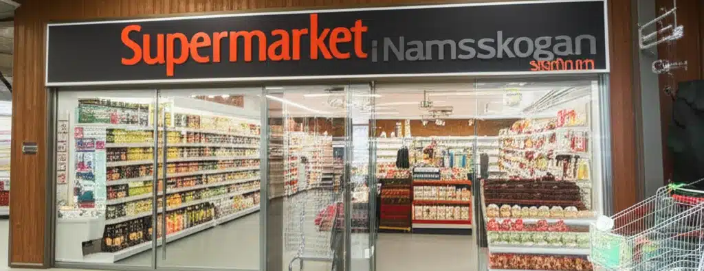 Supermarket i Namsskogan sentrum