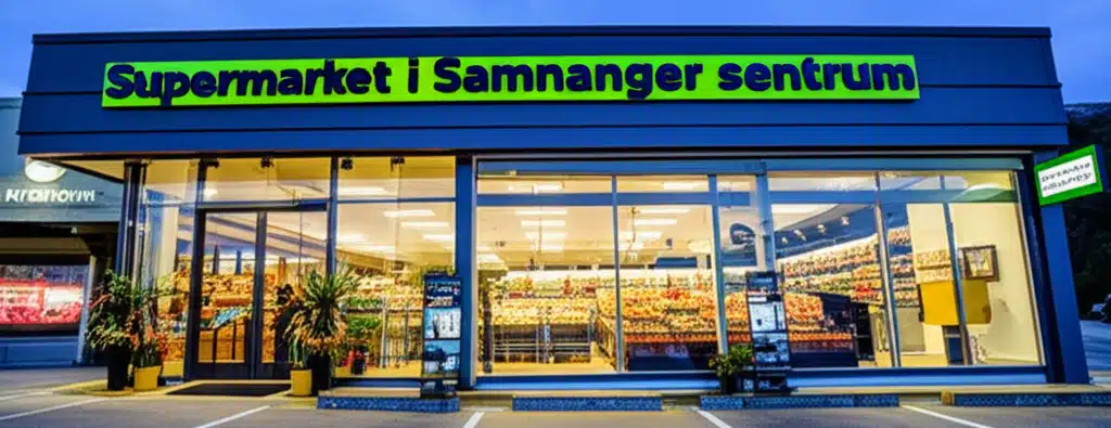 Supermarket i Samnanger sentrum