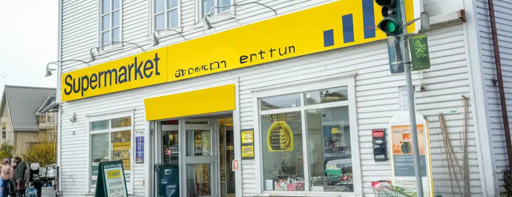 Supermarket i Stavern sentrum