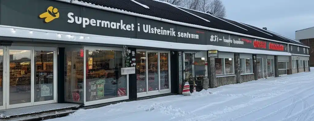 Supermarket i Ulsteinvik sentrum – handle sentralt