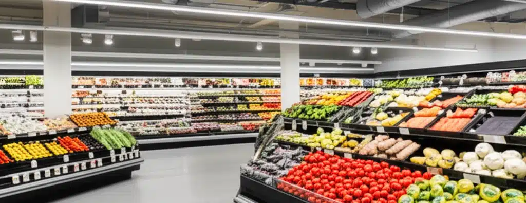 Supermarket i Viken regionen med dagligvarer og tilbud