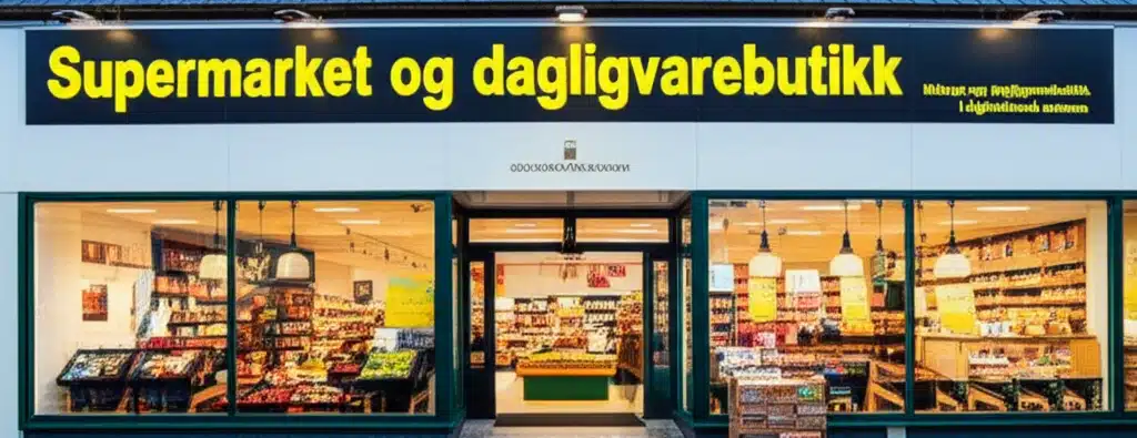 Supermarket og dagligvarebutikk i Åsgårdstrand sentrum
