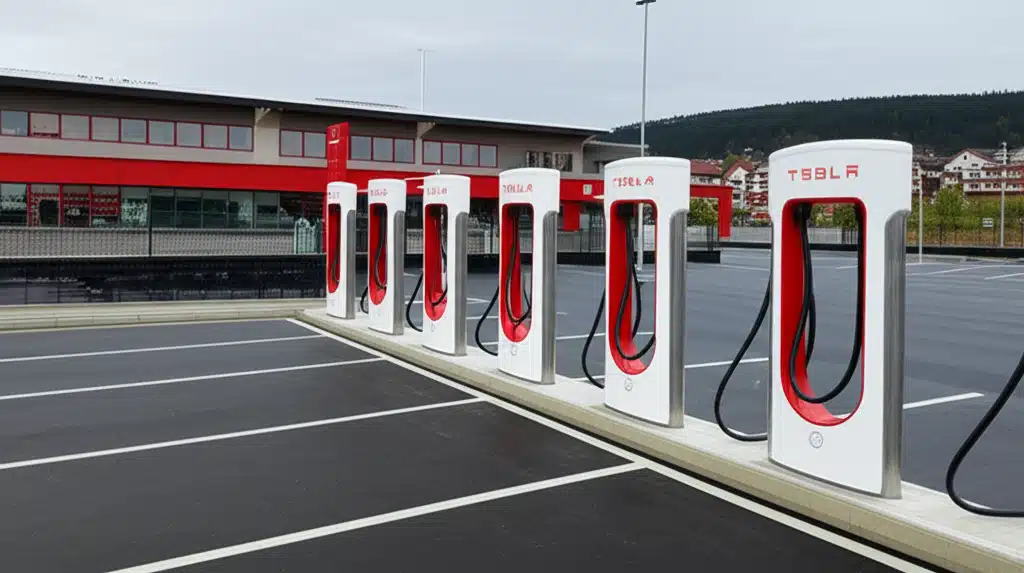 Tesla Supercharger: Raske og effektive ladepunkter for elbiler