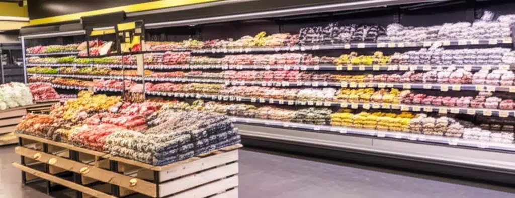 Supermarket i Ulstein sentrum med dagligvarer og gode tilbud