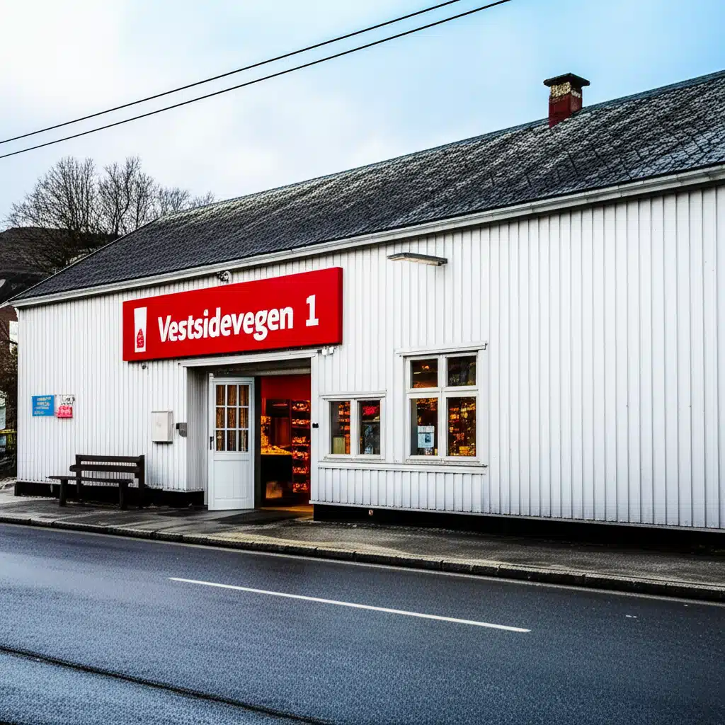 Vestsidevegen 1 1 Vestsidevegen 1: Utsikt over veien og omgivelsene