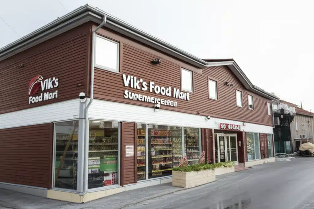 Vik's Food Mart 1 Viks Food Mart: Nærbutikk med ferske varer og matvareutvalg